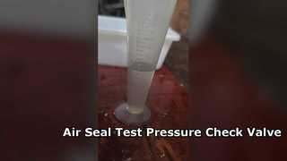 Pression d'essai du joint d'air