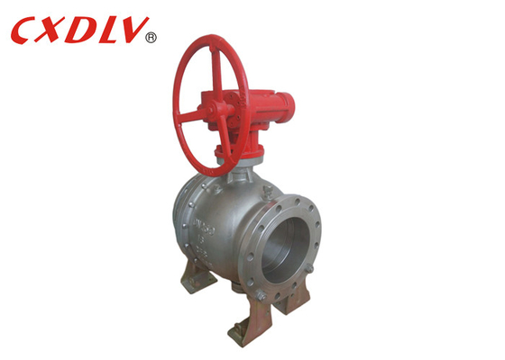 Acier de fonte monté par tourillon d'extrémité PN16 DN150 DN200 de robinet à tournant sphérique