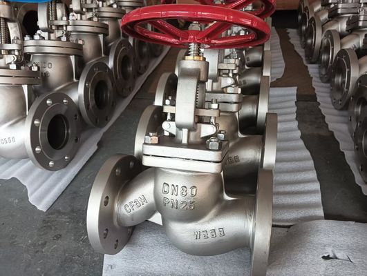 Wcb soupape globulaire polyvalente en acier inoxydable type à bride