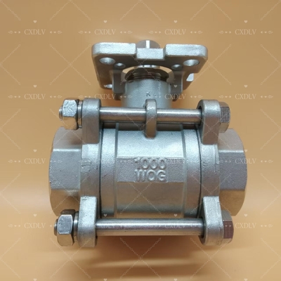 Vanne à boisseau sphérique filetée en acier inoxydable électrique/pneumatique - Raccordement NPT, vanne à boisseau sphérique 2 pièces