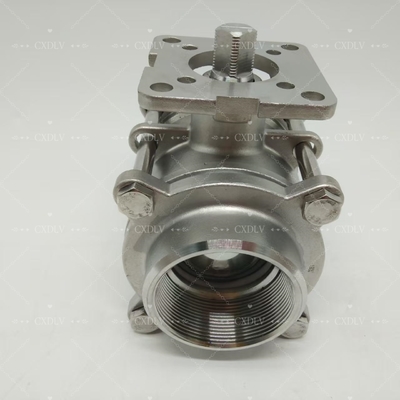 Vanne à boisseau sphérique filetée en acier inoxydable électrique/pneumatique - Raccordement NPT, vanne à boisseau sphérique 2 pièces