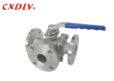 La manière au calibre de solides solubles 3 a bridé le robinet à tournant sphérique T/L valve à flotteurs de port