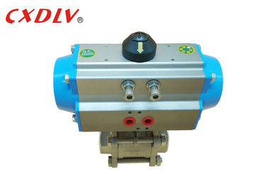 DN15 - DN100 acier inoxydable actionné pneumatique CF8M de robinet à tournant sphérique du fil BSPT