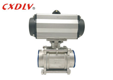 Robinet de bille d'acier inoxydable pneumatique industriel actionné rotatoire des valves 1000WOG