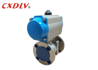 Soupape de commande actionnée pneumatique industrielle de l'eau du robinet à tournant sphérique de bride solides solubles WCB rotatoire