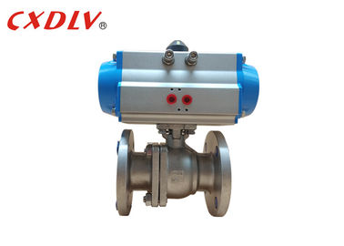 Double DIN agissant 2 extrémités de bride des valves pneumatiques DN50 d'acier inoxydable de manière