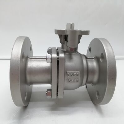 DN50 PN16 soupape à bille à flanc CF8M en acier inoxydable dégradé oxygène propre à pleine profondeur boule flottante pour un service sans huile
