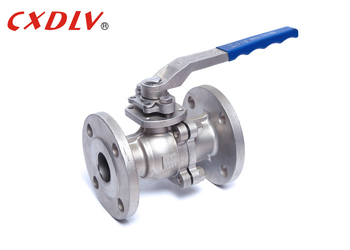 Valve à bille à flanc DIN RF/FF/FM DN50 avec 2 pièces de soupape à manche de corps