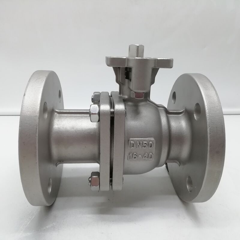 DN50 PN16 soupape à bille à flanc CF8M en acier inoxydable dégradé oxygène propre à pleine profondeur boule flottante pour un service sans huile
