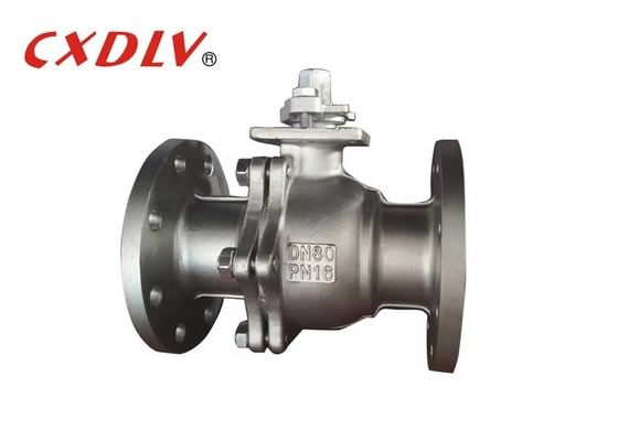 2 voies de soupape à bille en acier inoxydable DN80