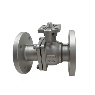 Valve à bille en acier inoxydable avec extrémités en bride ISO TOP pour gaz