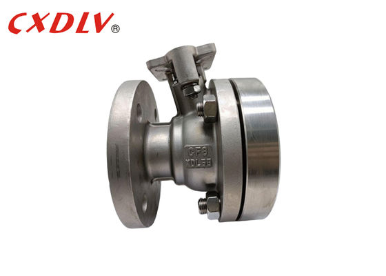 Vanne de fond de cuve pneumatique avec embase ISO en acier inoxydable