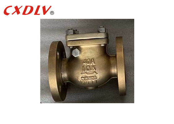 Clapet de non-retour oscillant à brides en alliage C95800 JIS10K pour la construction navale