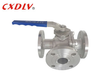 La manière au calibre de solides solubles 3 a bridé le robinet à tournant sphérique T/L valve à flotteurs de port
