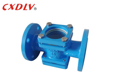 PN16 coulent bleu industriel de l'acier de bâti en verre de vue WCB DN50 adaptent la couleur aux besoins du client