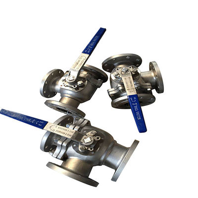 Robinet à tournant sphérique à flasque par manière de l'acier inoxydable DN200 CF8M 3