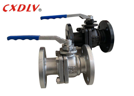L'huile PTFE Seat DIN FM DN50 de l'eau a bridé robinet à tournant sphérique